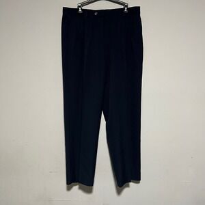 Barry Manufacturing Mens Navy Blue Dress Pants Pleated Flat Front Classic 36X31